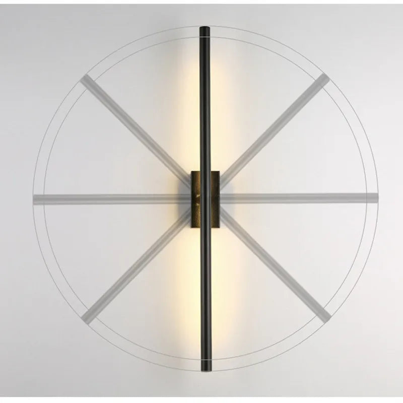DecorBites™ Linear Metal Tubes LED Wall Light Gold for Modern Living Room & Bathroom Mirrors