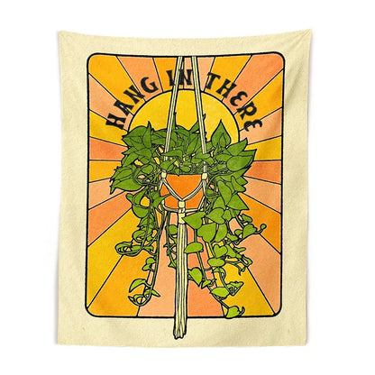 DecorBites™ Botanical Tapestry Wall Hanging for 70s Aesthetic Home Decor