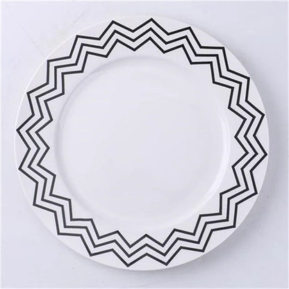 DecorBites™ Ceramic Dessert Plates Set - 8 Inch Scandinavian Style Breakfast Saucers