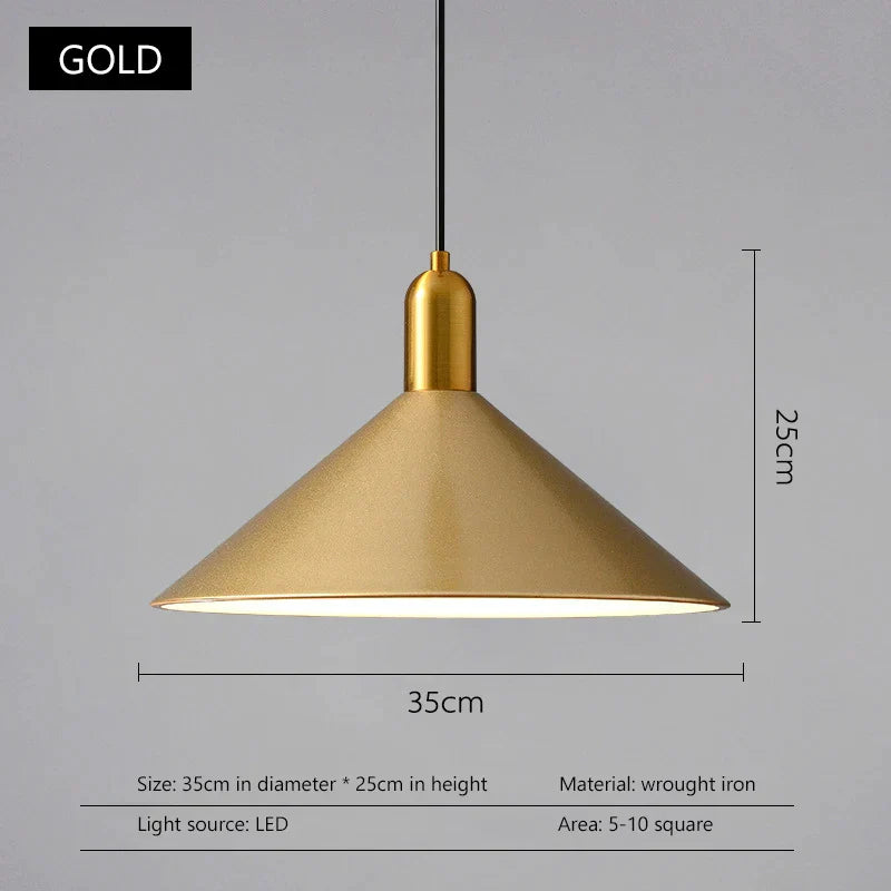 DecorBites™ Black Gold LED Pendant Lights for Home Restaurant Loft Bar Industrial Decor