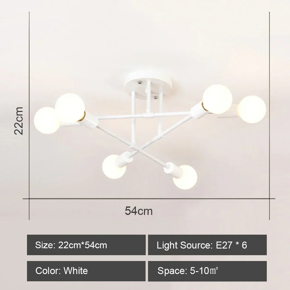 DecorBites™ LED Metal Chandeliers for Living Room - Stylish Ceiling Light for Home Decor