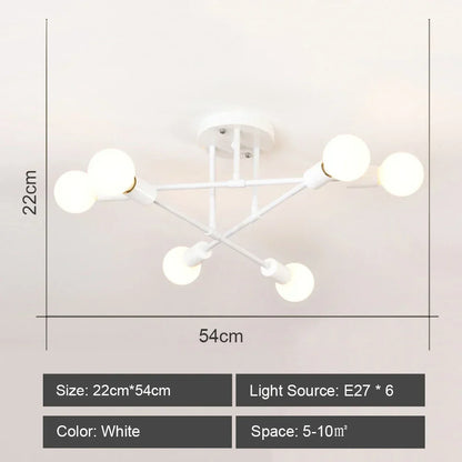DecorBites™ LED Metal Chandeliers for Living Room - Stylish Ceiling Light for Home Decor