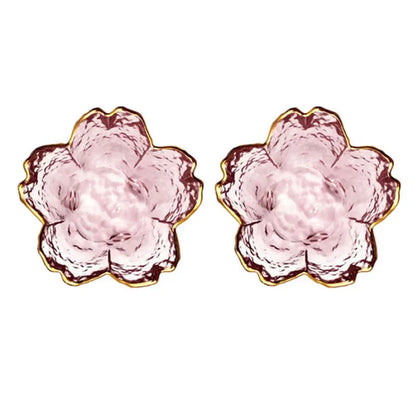 DecorBites™ Japanese Style Glass Plates with Golden Border - Set of 3 | Mini Seasoning Dessert Bowls