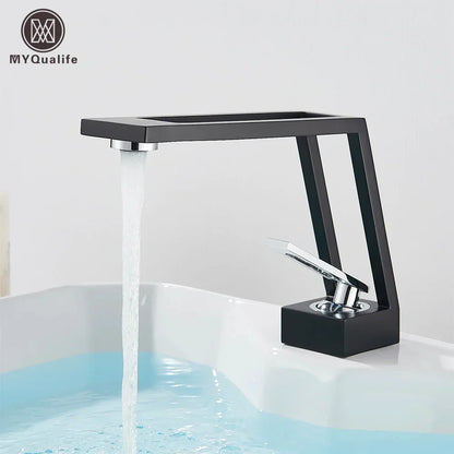 DecorBites™ Brass Basin Sink Faucet Mixer with Single Handle for Bathroom Vanity