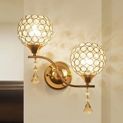 DecorBites™ Crystal Wall Sconce: Modern Bedside Wall Lamp for Home Decor