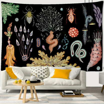 DecorBites™ Cactus Moon Starry Sky Tapestry - Psychedelic Hippie Boho Wall Hanging
