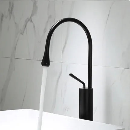 DecorBites™ Black Gold Basin Faucet - Swivel Kitchen Sink Water Crane with Hot and Cold Handles