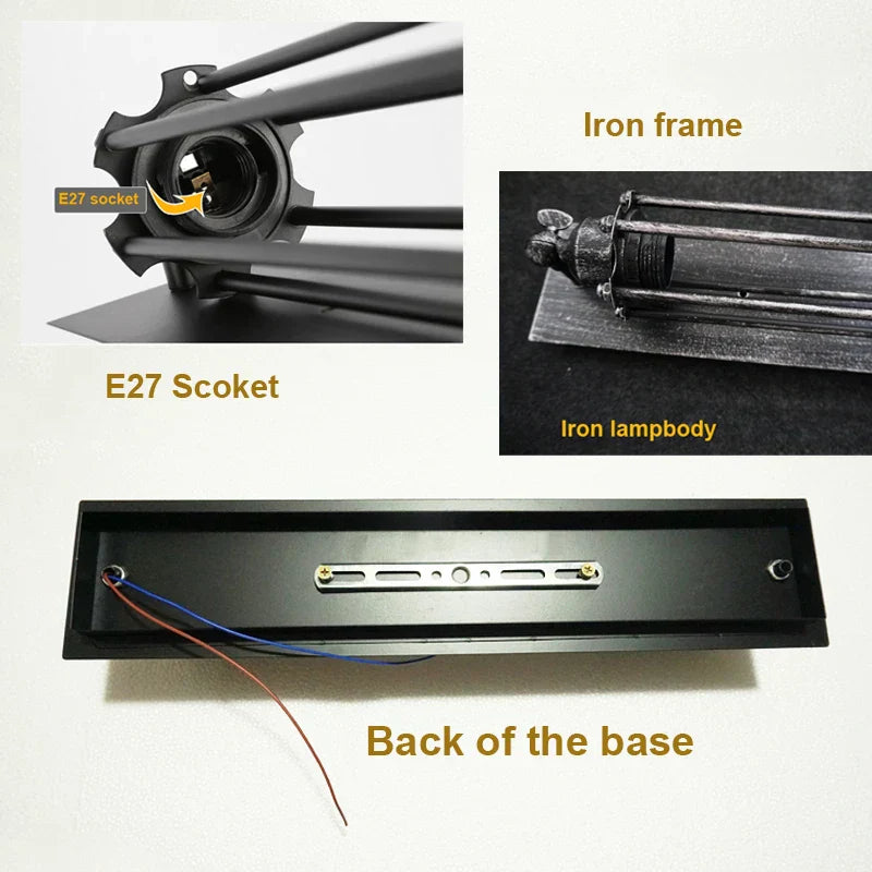 DecorBites™ Industrial Wall Lamp Black Silver Copper 8W LED Sconce Light for Bedroom Café
