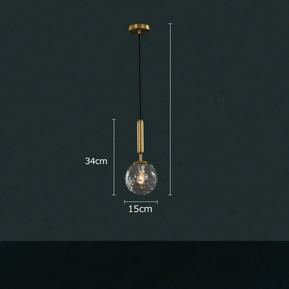 DecorBites™ Glass Planet Pendant Light: Modern LED Nordic Hanging Lamp for Living Bedroom Susp...
