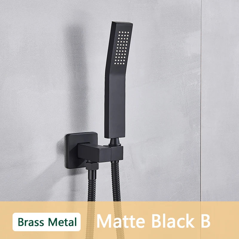 DecorBites™ ABS Plastic Hand Shower with Hose, Bracket | Wall Mounted Handheld Shower
