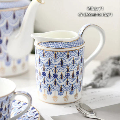 DecorBites™ Bone China Milk Jug: Elegant Ceramic Creamer for Tea, Coffee, Espresso