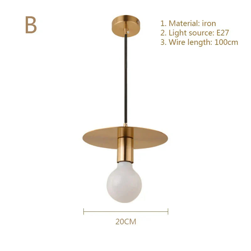 DecorBites™ Golden E27 LED Chandelier for Bedroom and Study Room