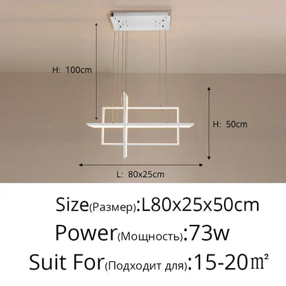 DecorBites™ Geometric Aluminum Pendant Light for Living Bedroom Restaurant Kitchen - Modern Art Luminaire