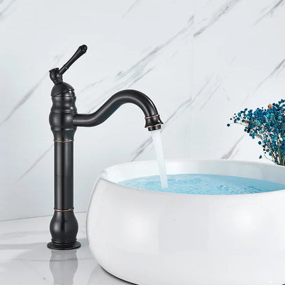 DecorBites™ Brass Basin Faucet with Swivel Spout & Single Handle Deck Mount
