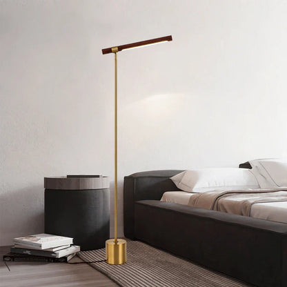 DecorBites™ Linear Wood LED Floor Lamp | Modern Minimalist Designer Vertical Loft Floor Light