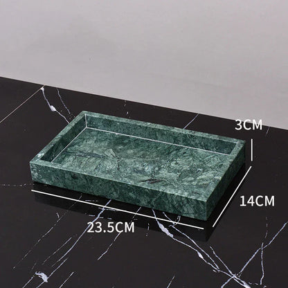 DecorBites™ Green Marble Bathroom Set: Dispenser, Dish, Holder, Tissue Box & Accessories