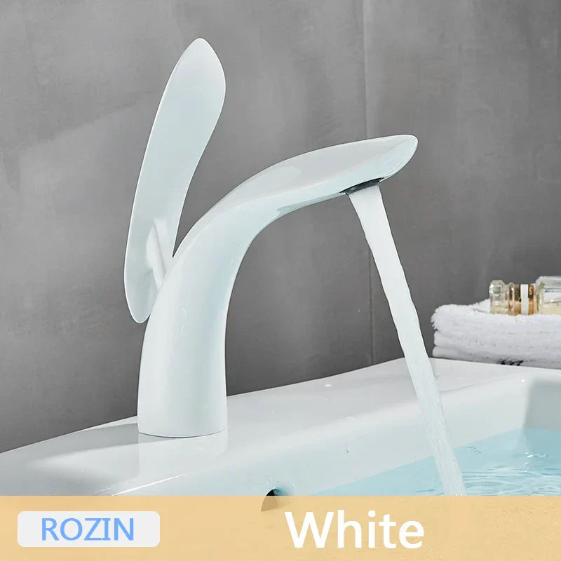 ™ Golden Rose Bathroom Faucet Waterfall Basin Mixer Taps - Luxury Single Hole