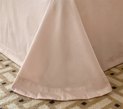 DecorBites™ French Princess 1000TC Cotton Bedding Set with Flowers Embroidery and Ruffles