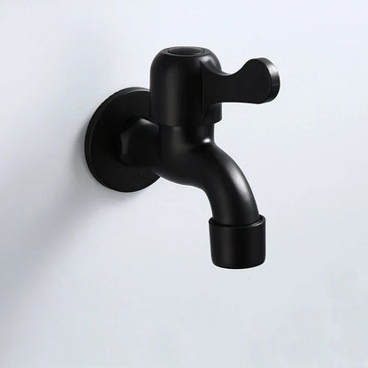 DecorBites™ Antique Black Brass Wall Mount Bibcock Tap for Outdoor Garden and Washing Machine
