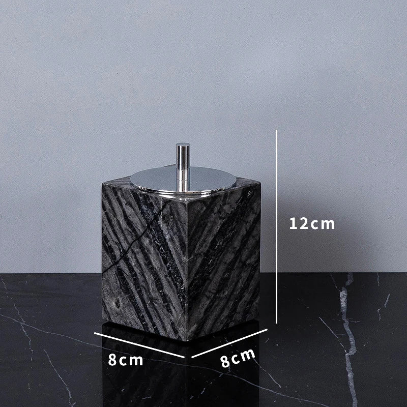 DecorBites™ Ancient Wood Grain Marble Bathroom Set with Luxury Accessories
