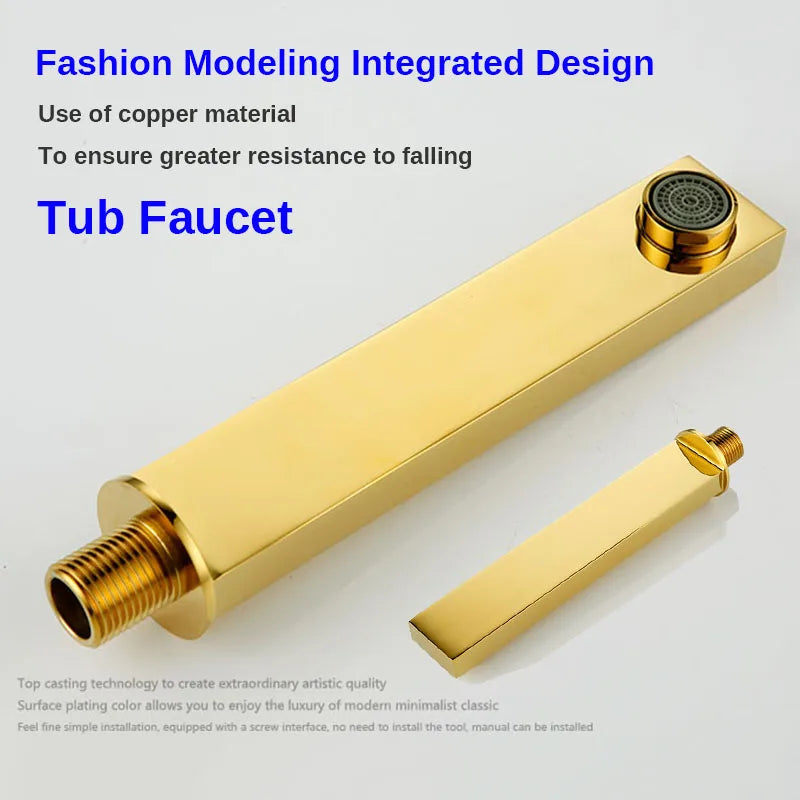 ™ Golden Rainfall Shower Faucet Set with Single Handle Brass Bath Mixers