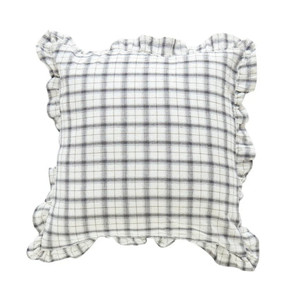 DecorBites™ Cotton Coffee Black Yellow Green Cushion Cover 45x45cm Fringed Skirt Home Decor