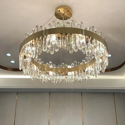 DecorBites™ Crystal Chandelier Pendant Light for Luxury Living Room, Bedroom, Dining, Kitchen & Home Décor