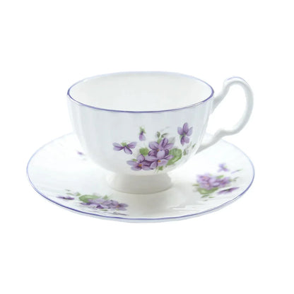 DecorBites™ Blue Dream Tea Set: Cup, Saucer, Milk Jar, Sugar Bowl, Plates & More