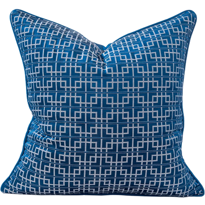 DecorBites™ Asian Landscape Painting Jacquard Square Pillow Cover 45x45cm