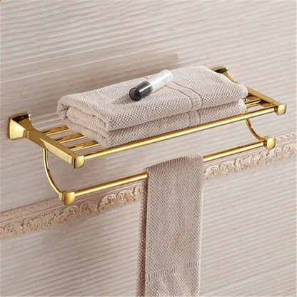 ™ Gold Bathroom Hardware Set for Towels, Paper, Brushes, and More