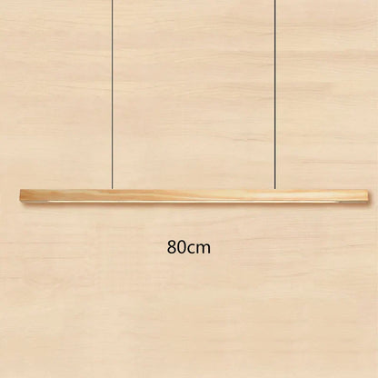 DecorBites™ Black Walnut Log Strip Pendant Light for Dining Room, Office, and Bar