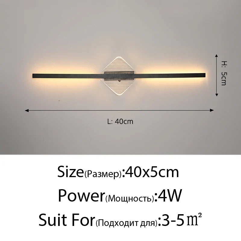 DecorBites™ LED Mirror Wall Lamp for Modern Minimalist Decor