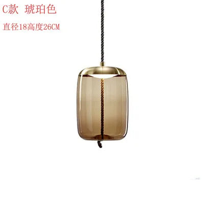 ™ Hemp Rope Knot Pendant Lights - Suspendu Glass Hanging Lamp