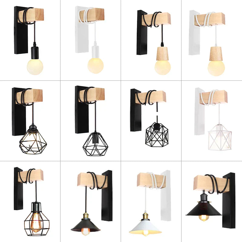 DecorBites™ Artistic Metal Iron Wall Lamp for Bedroom Livingroom Restaurant Bar Sconce