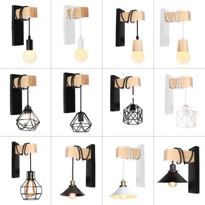 DecorBites™ Artistic Metal Iron Wall Lamp for Bedroom Livingroom Restaurant Bar Sconce