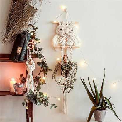 DecorBites™ Boho Macrame Plant Hanger Basket Wall Art Hanging Home Decor