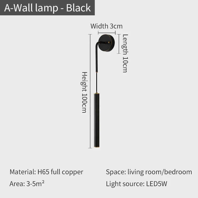 DecorBites™ Copper Bedroom Chandelier & Modern Bar Spot Light Wall Sconce Set