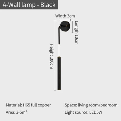 DecorBites™ Copper Bedroom Chandelier & Modern Bar Spot Light Wall Sconce Set