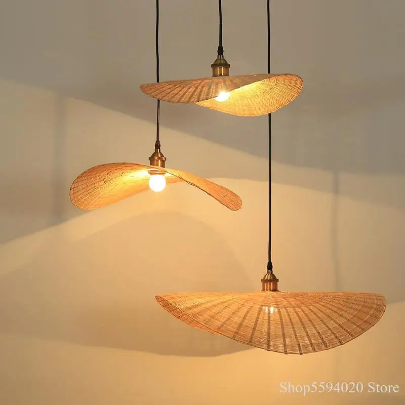DecorBites™ Bamboo Zen Tea Room Chandelier: Unique LED Dining Room Lighting