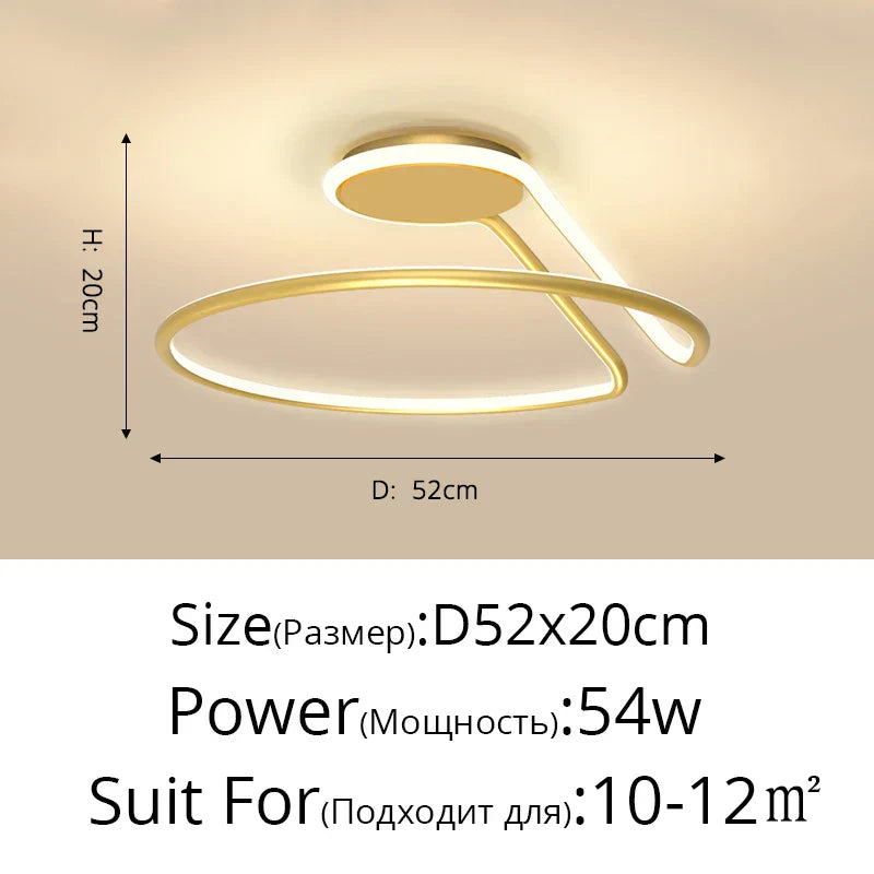 DecorBites™ Aluminum LED Chandelier: Modern Minimalist Bedroom Kitchen Lighting Fixtures