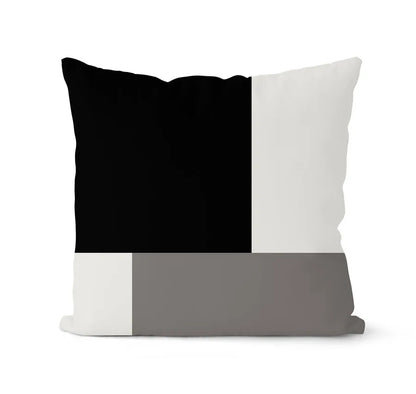 DecorBites™ Geometric Black & White Pillowcase Set – Home Sofa Decoration Cushion