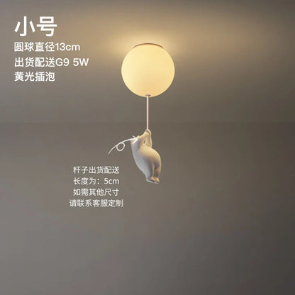 DecorBites™ Bear LED Ceiling Light: Modern Cartoon Warmth for Kids Rooms, Bedroom, Living Room Lighting