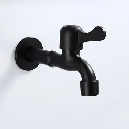 DecorBites™ Antique Black Brass Wall Mount Bibcock Tap for Outdoor Garden and Washing Machine