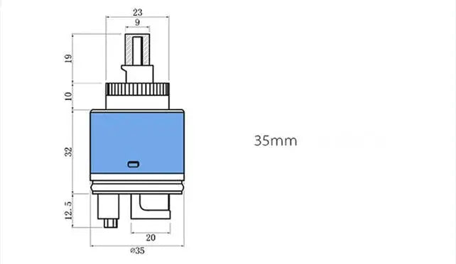DecorBites™ 35/40mm Ceramic Faucet Cartridge for Kitchen Bathroom Tap - Water Saving