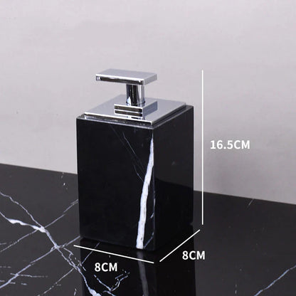 DecorBites™ Black Marquina Marble Bathroom Set cue.opti