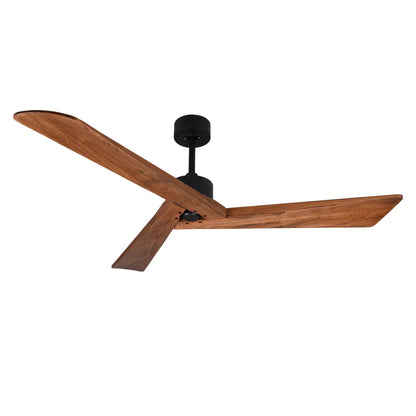 DecorBites™ 60" Wood Ceiling Fan Remote Control Living Room Dining Loft DC Fan 220V