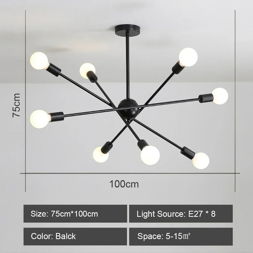 DecorBites™ LED Metal Chandeliers for Living Room - Stylish Ceiling Light for Home Decor