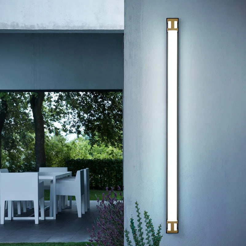 DecorBites™ LED Outdoor Wall Light Modern Waterproof IP65 Garden Wall Lamp Black Gold Sconce