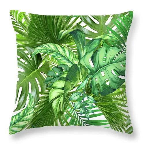 DecorBites™ Green Leaves Decorative Throw Pillowcase 45*45cm for Sofa Home Decor