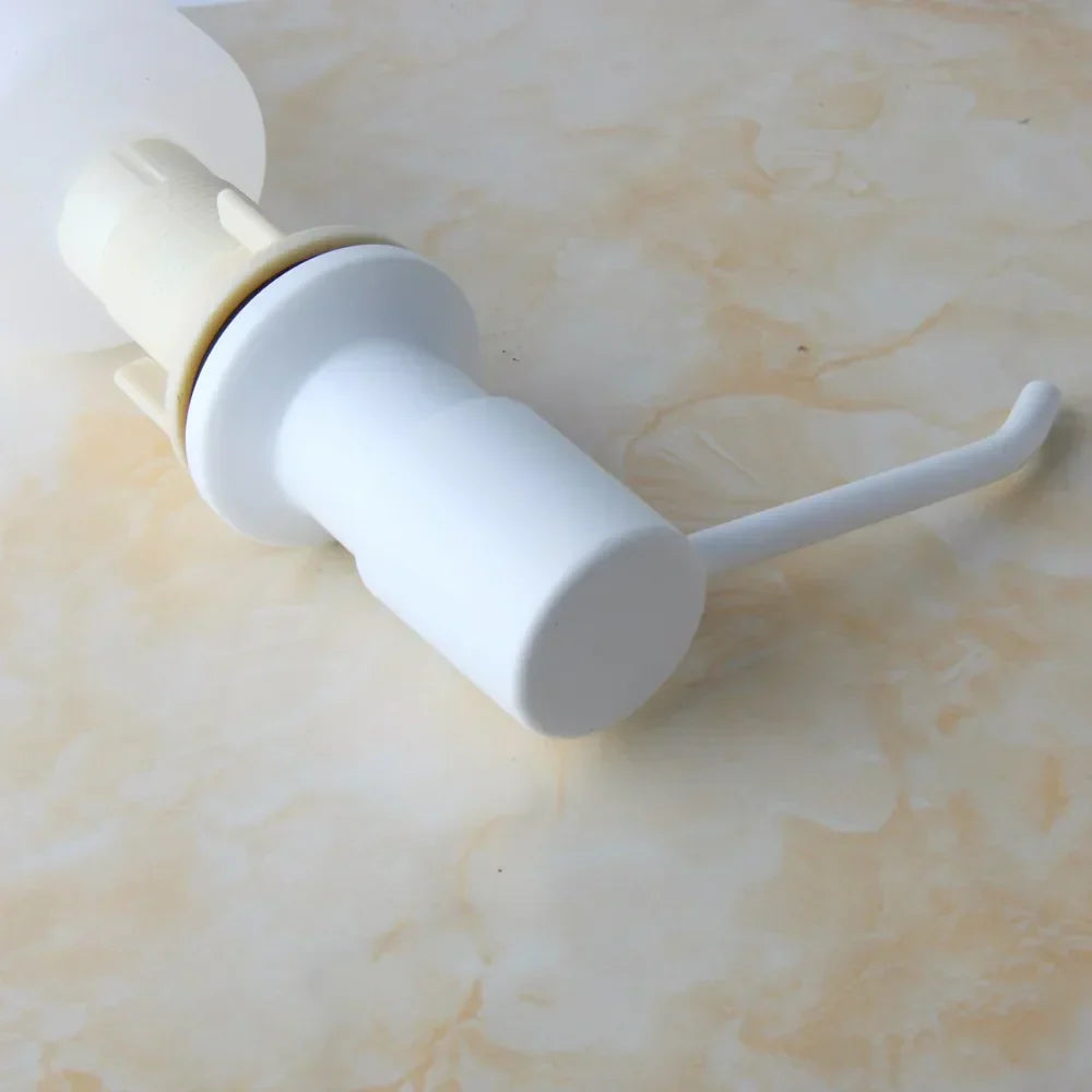 DecorBites™ ABS White Soap Dispenser for Kitchen Bathroom Sink, Shampoo, Shower, Lotion - New Liquid